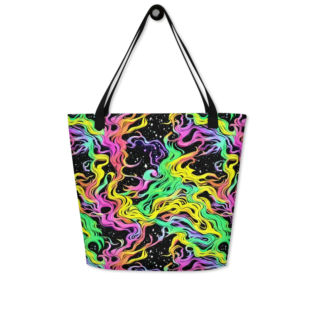 Midnight Chromatic on Large Tote Bag W/ Pocket — Front