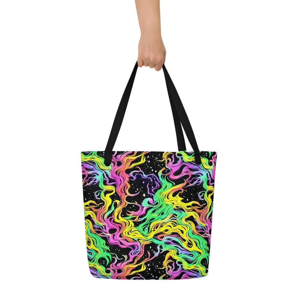 Midnight Chromatic on Large Tote Bag W/ Pocket — Front