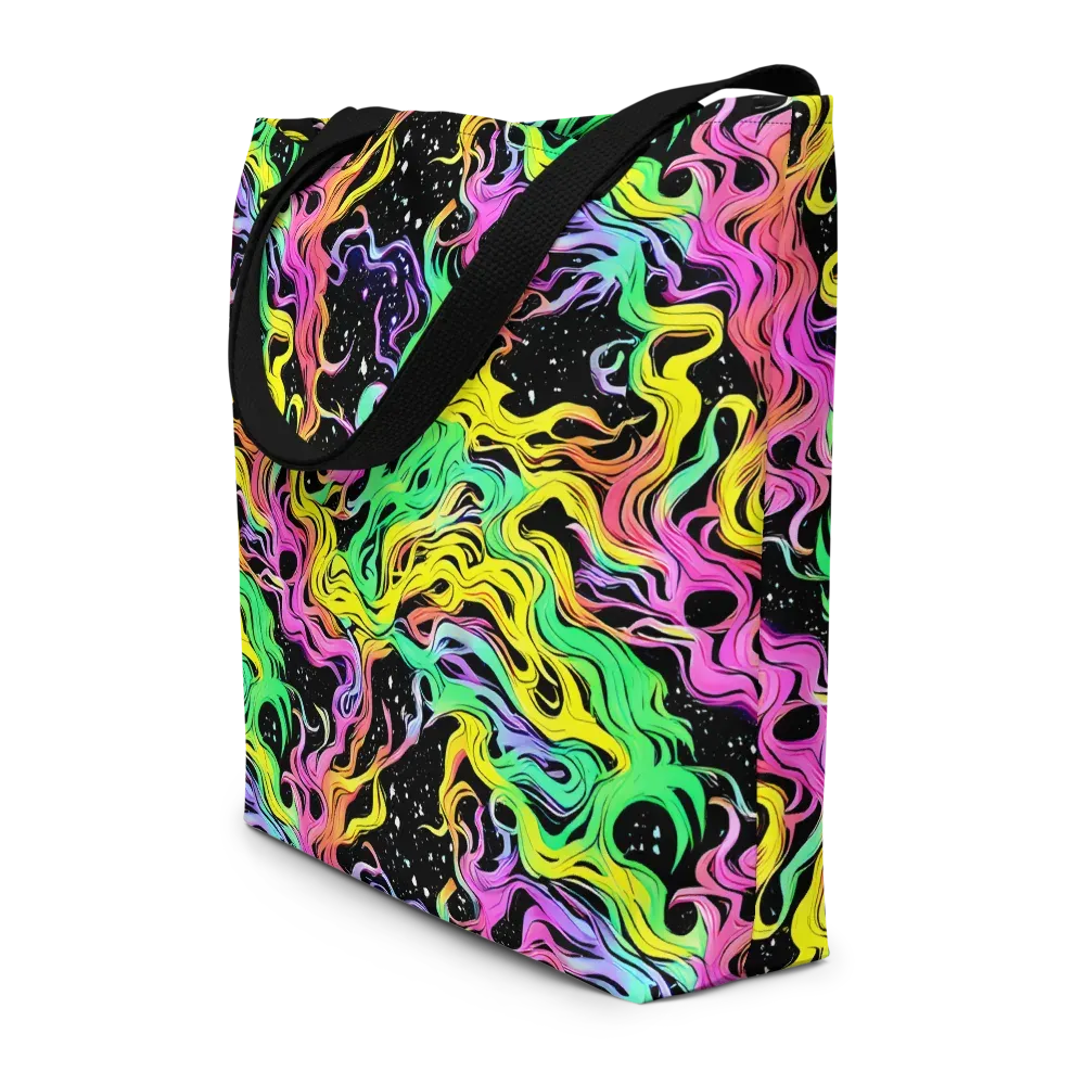 Midnight Chromatic on Large Tote Bag W/ Pocket — Front