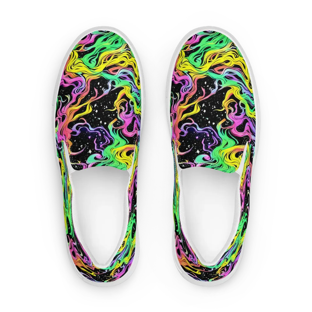 Midnight Chromatic on Women's Slip-On Canvas Shoes — Front