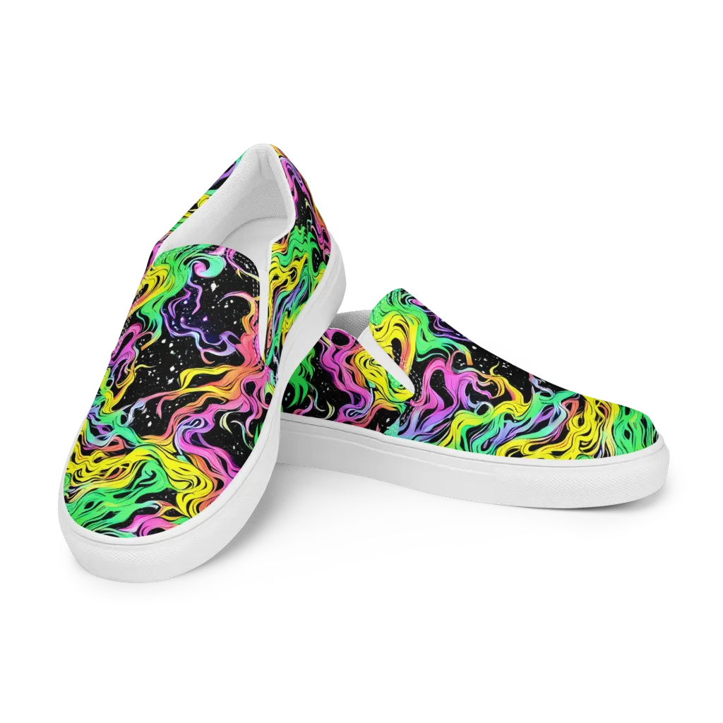 Midnight Chromatic on Women's Slip-On Canvas Shoes — Left Front