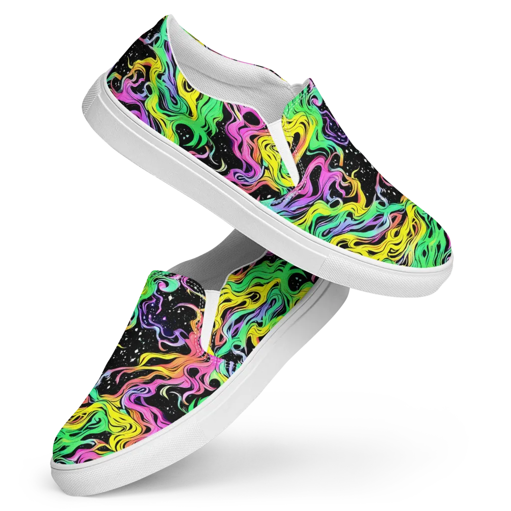 Midnight Chromatic on Women's Slip-On Canvas Shoes — Front
