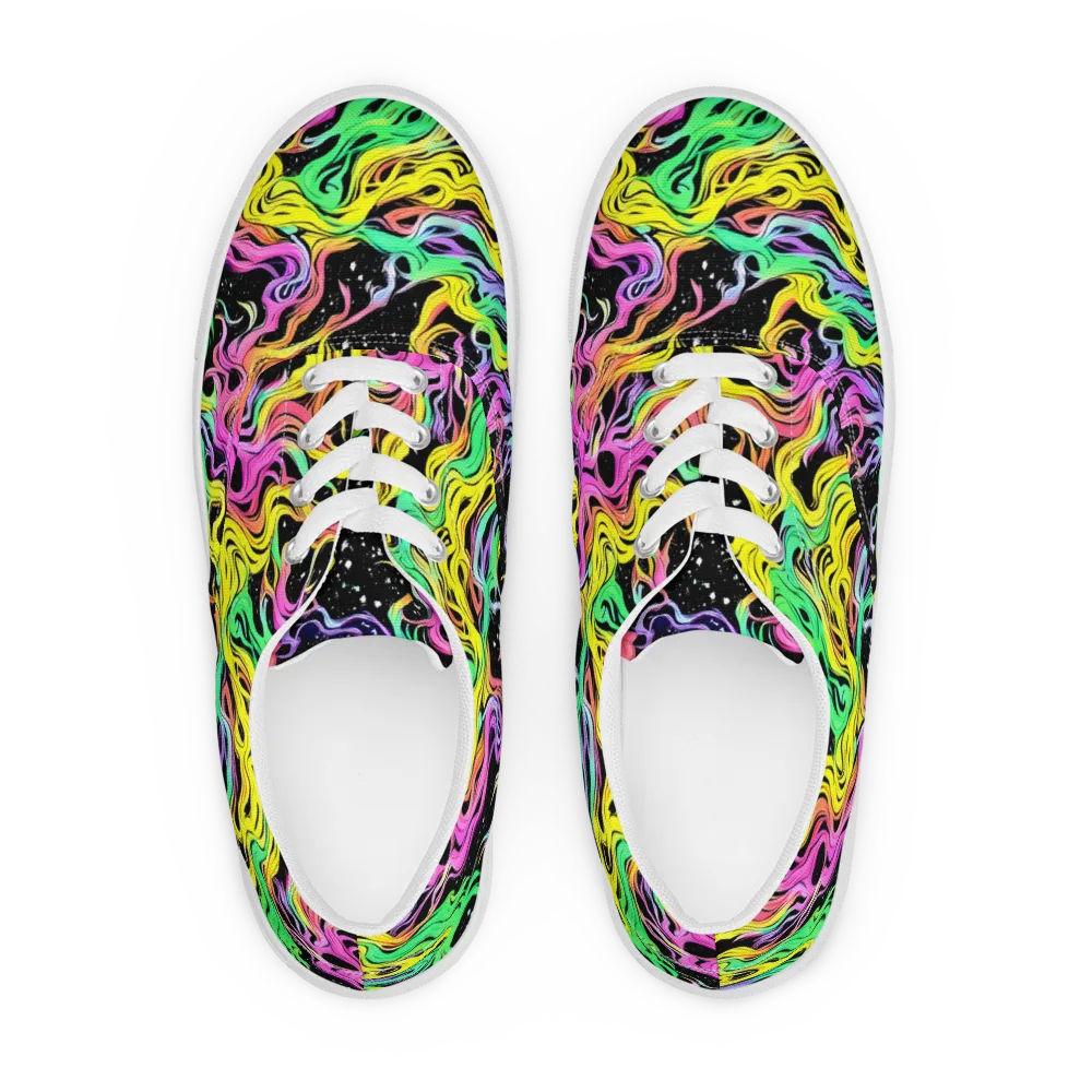 Midnight Chromatic on Men's Lace-Up Canvas Shoes — Front