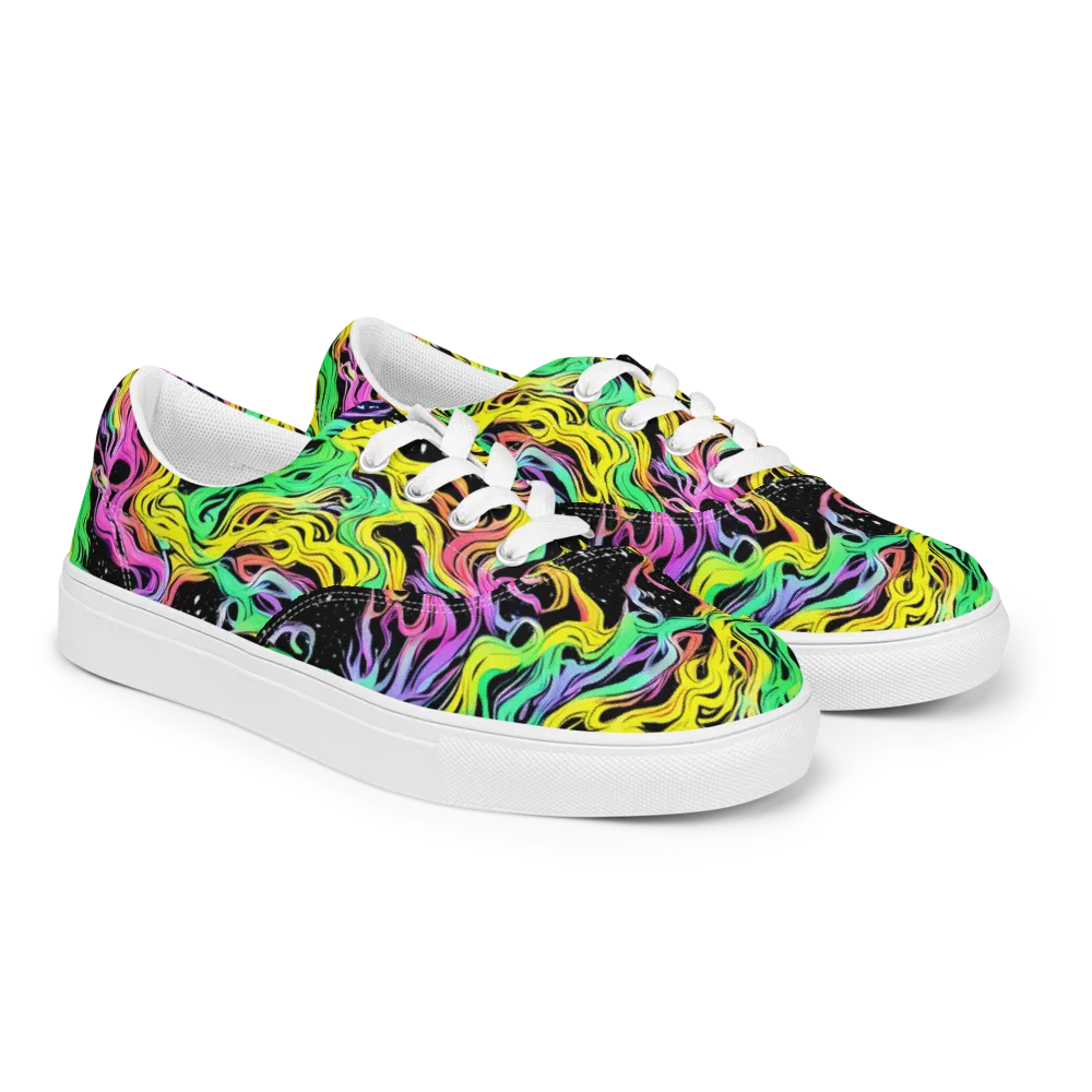 Midnight Chromatic on Men's Lace-Up Canvas Shoes — Right Front