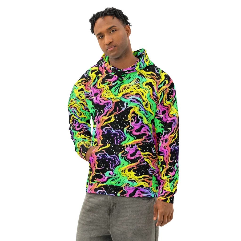 Midnight Chromatic on Cotton Hoodie — Left Front
