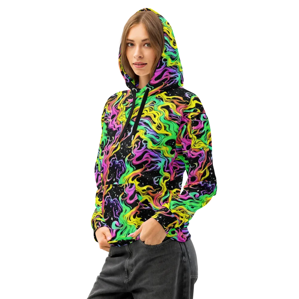 Midnight Chromatic on Cotton Hoodie — Left Front
