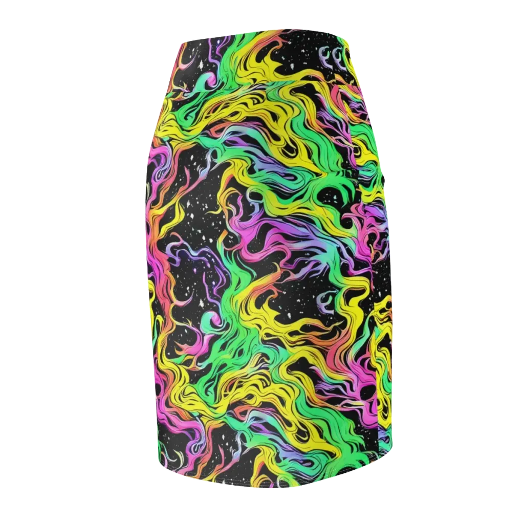 Midnight Chromatic on Pencil Skirt — Back Side