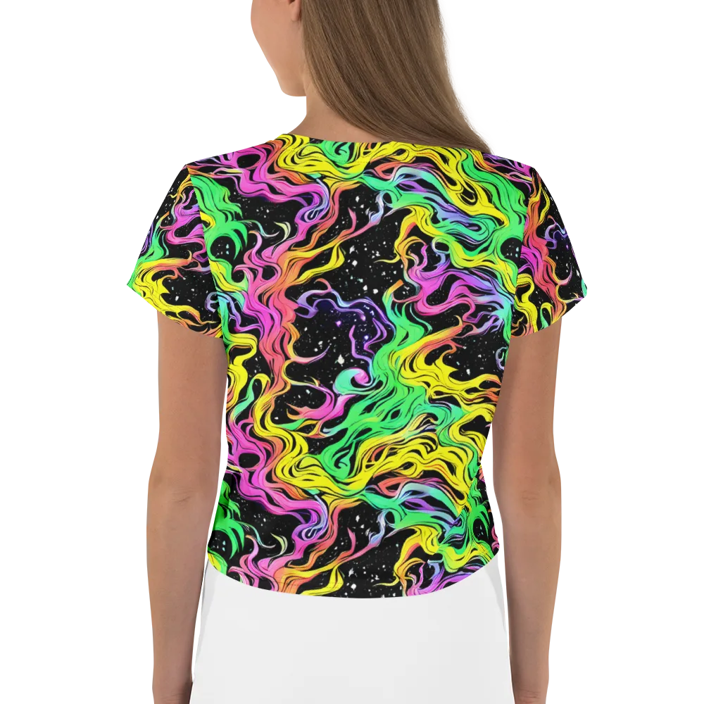 Midnight Chromatic on Crop Tee — Back