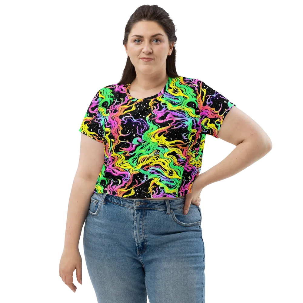 Midnight Chromatic on Crop Tee — Front