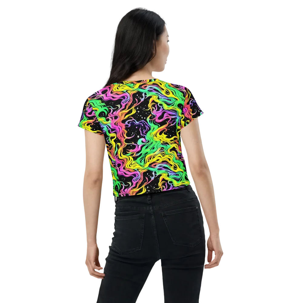 Midnight Chromatic on Crop Tee — Back