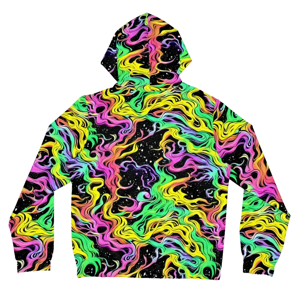 Midnight Chromatic on Women's Full-Zip Hoodie — Back