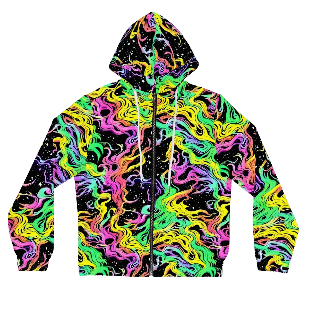 Midnight Chromatic on Women's Full-Zip Hoodie — Front