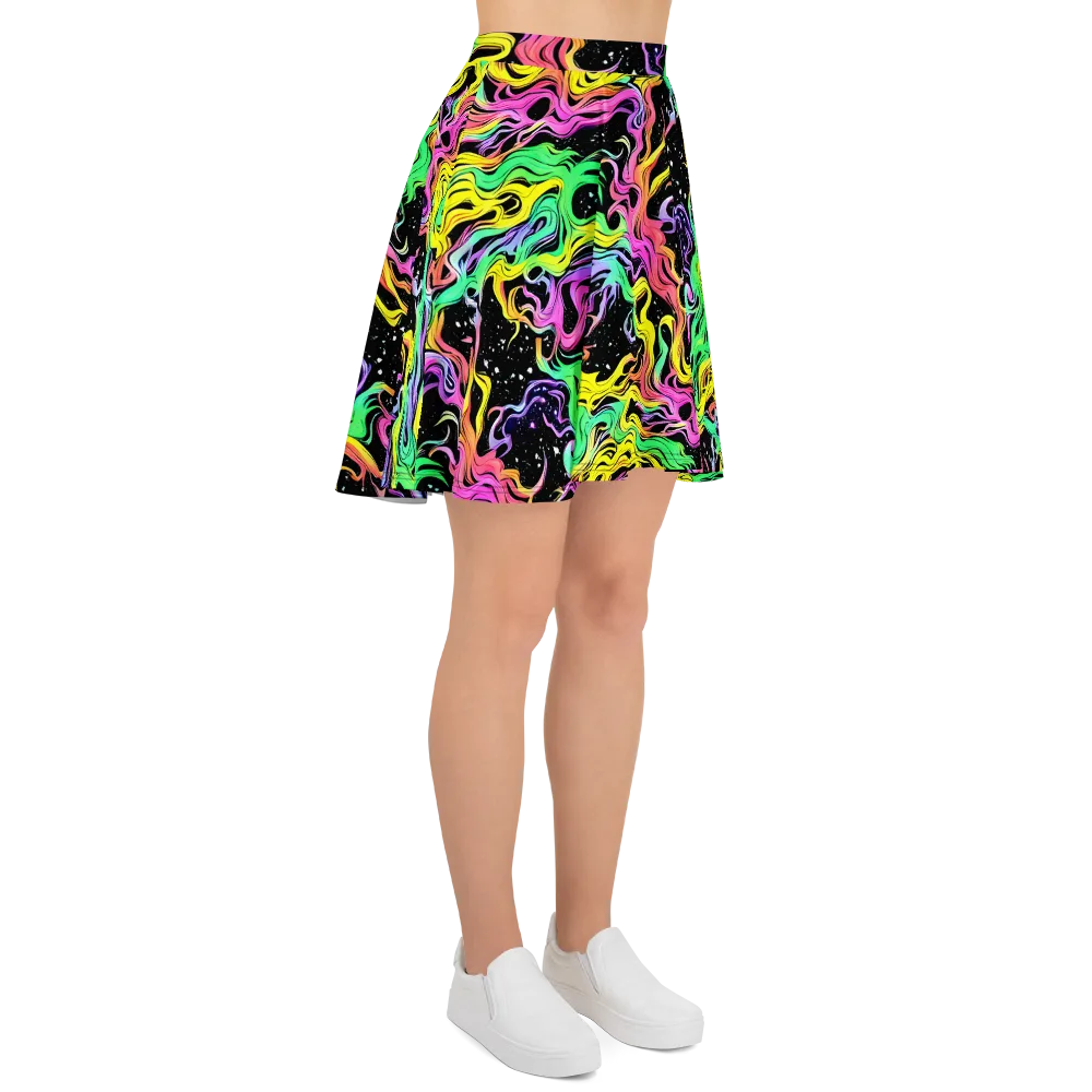 Midnight Chromatic on Skater Skirt — Right