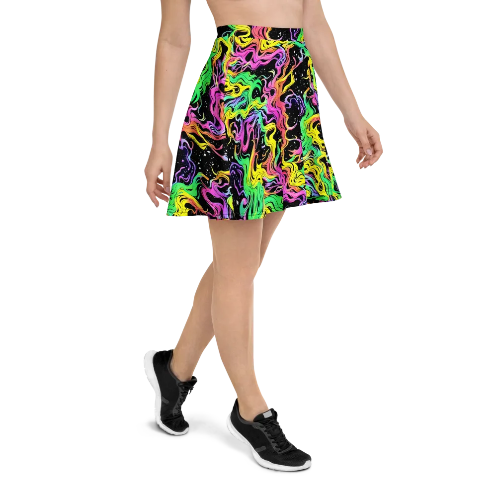 Midnight Chromatic on Skater Skirt — Right