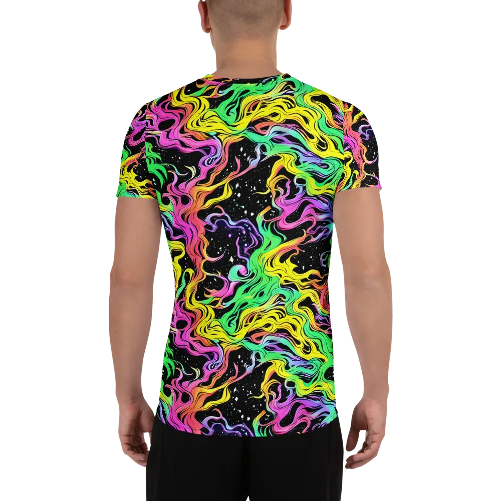 Midnight Chromatic on Men's Athletic T-Shirt — Back