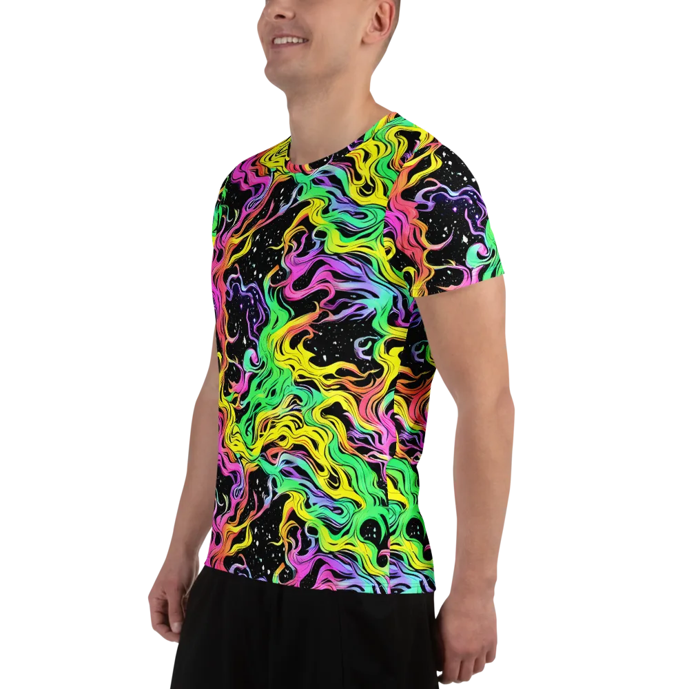 Midnight Chromatic on Men's Athletic T-Shirt — Left