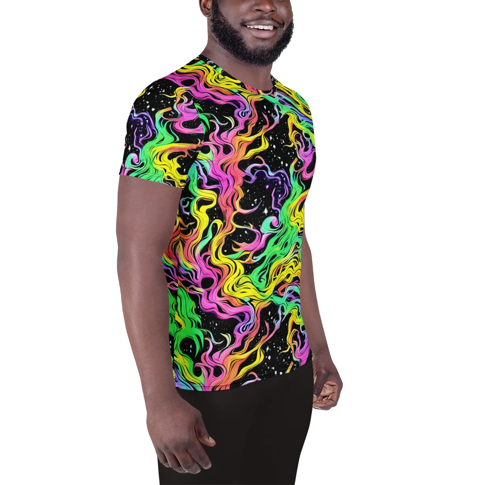 Midnight Chromatic on Men's Athletic T-Shirt — Right