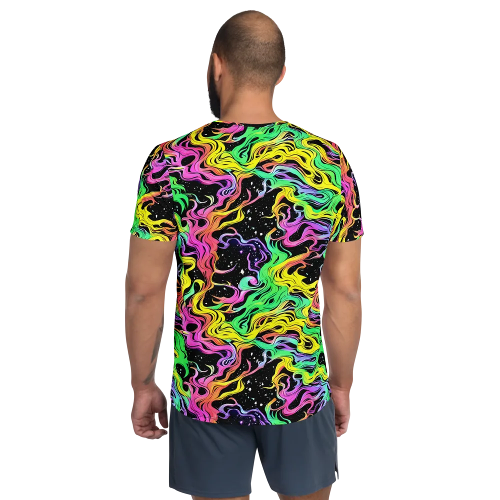 Midnight Chromatic on Men's Athletic T-Shirt — Back