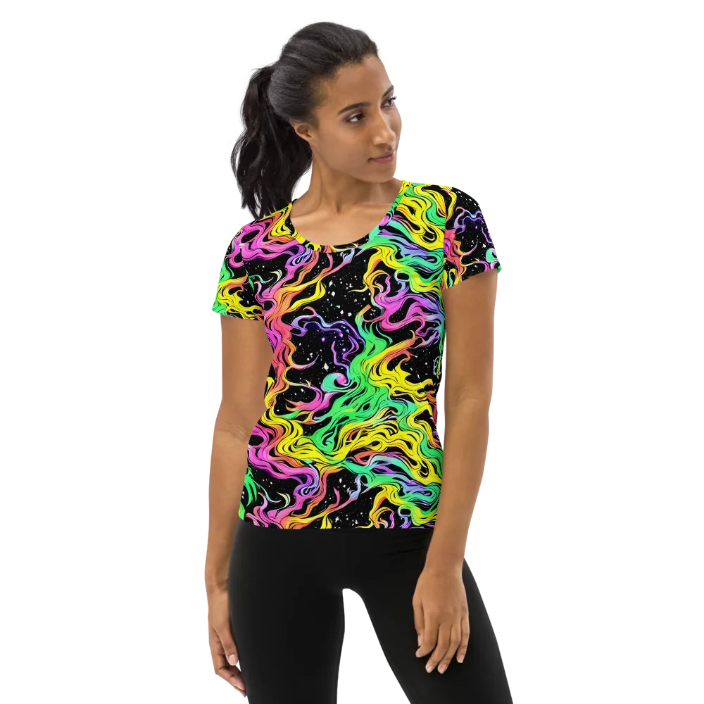 Midnight Chromatic on Women's Athletic T-Shirt — Front