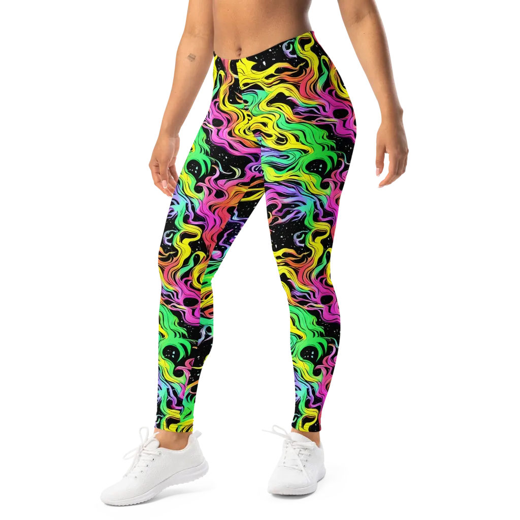 Midnight Chromatic on Leggings — Left Front