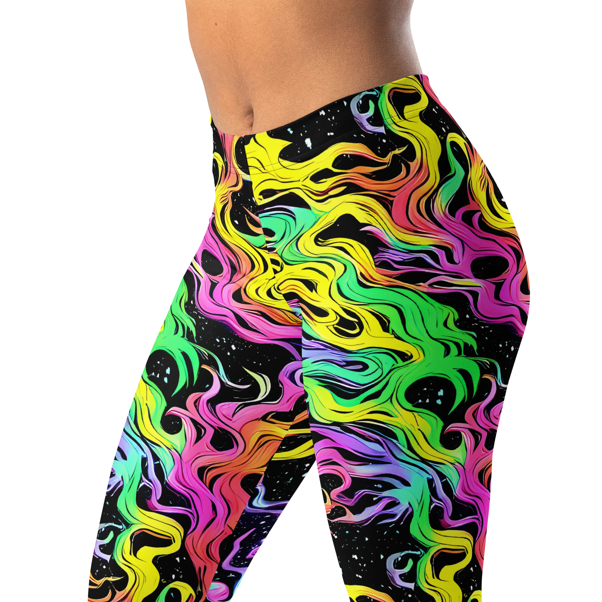Midnight Chromatic on Leggings — Left Front