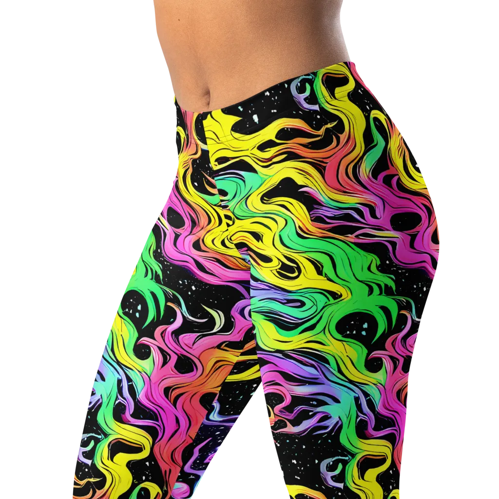 Midnight Chromatic on Leggings — Left Front