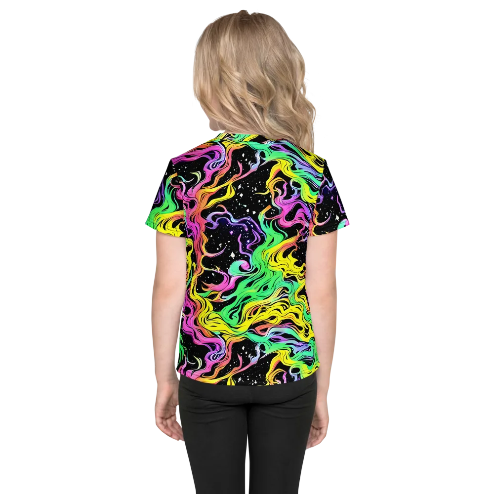 Midnight Chromatic on Kids Crew Neck T-Shirt — Back