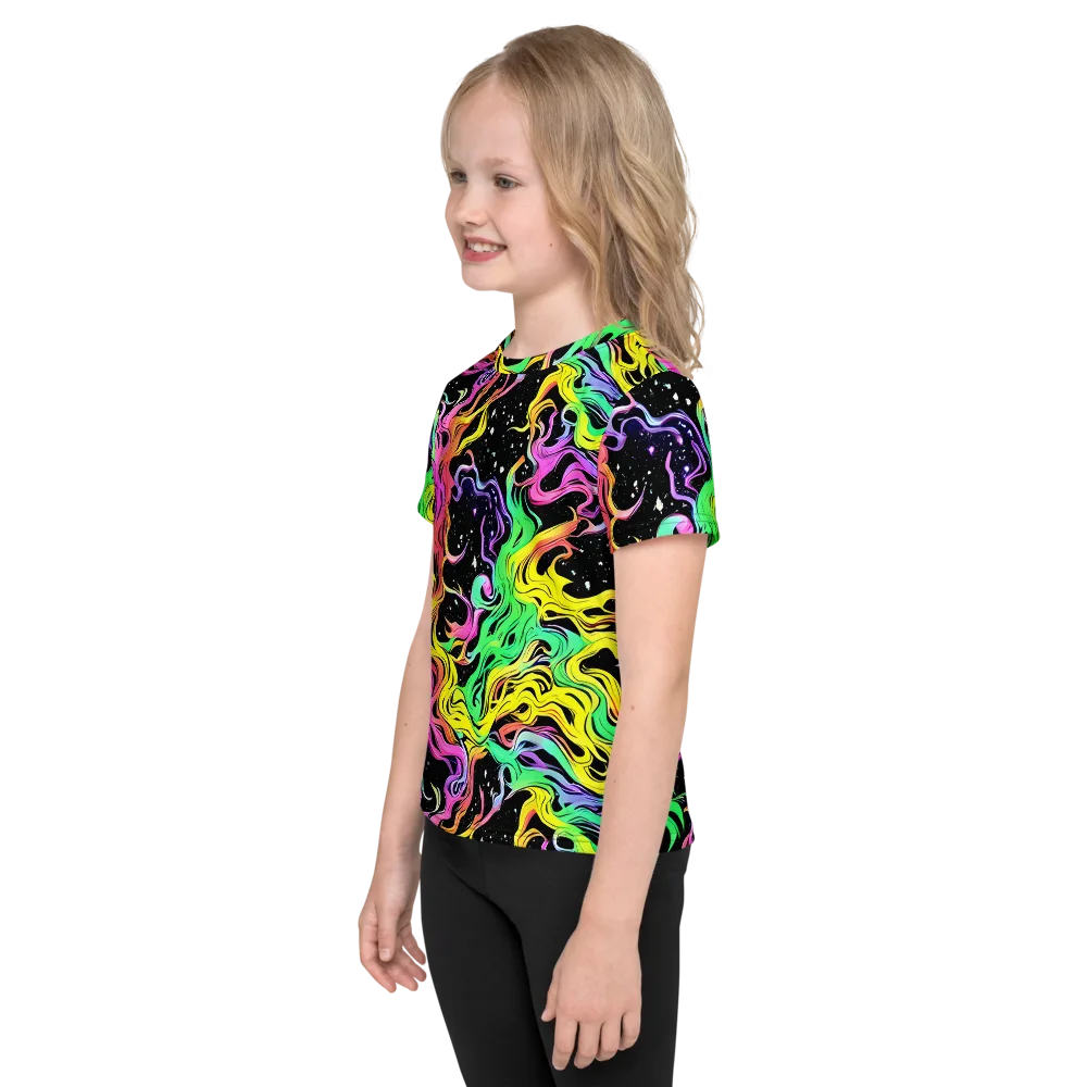 Midnight Chromatic on Kids Crew Neck T-Shirt — Left