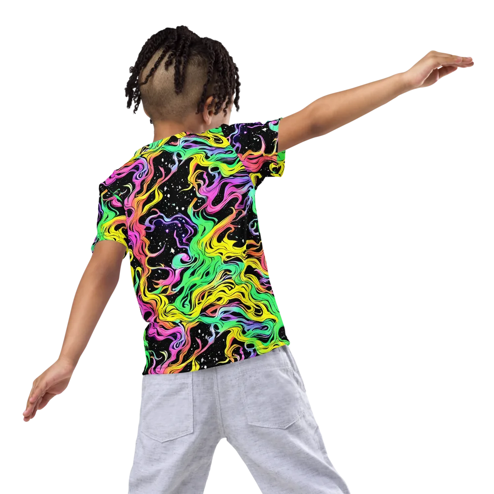 Midnight Chromatic on Kids Crew Neck T-Shirt — Back