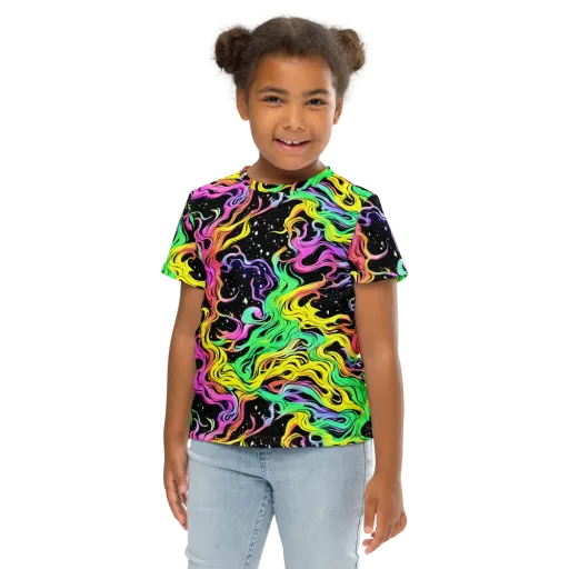 Midnight Chromatic on a Kids Crew Neck T-Shirt