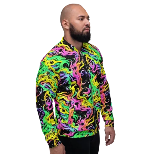 Midnight Chromatic on a Bomber Jacket