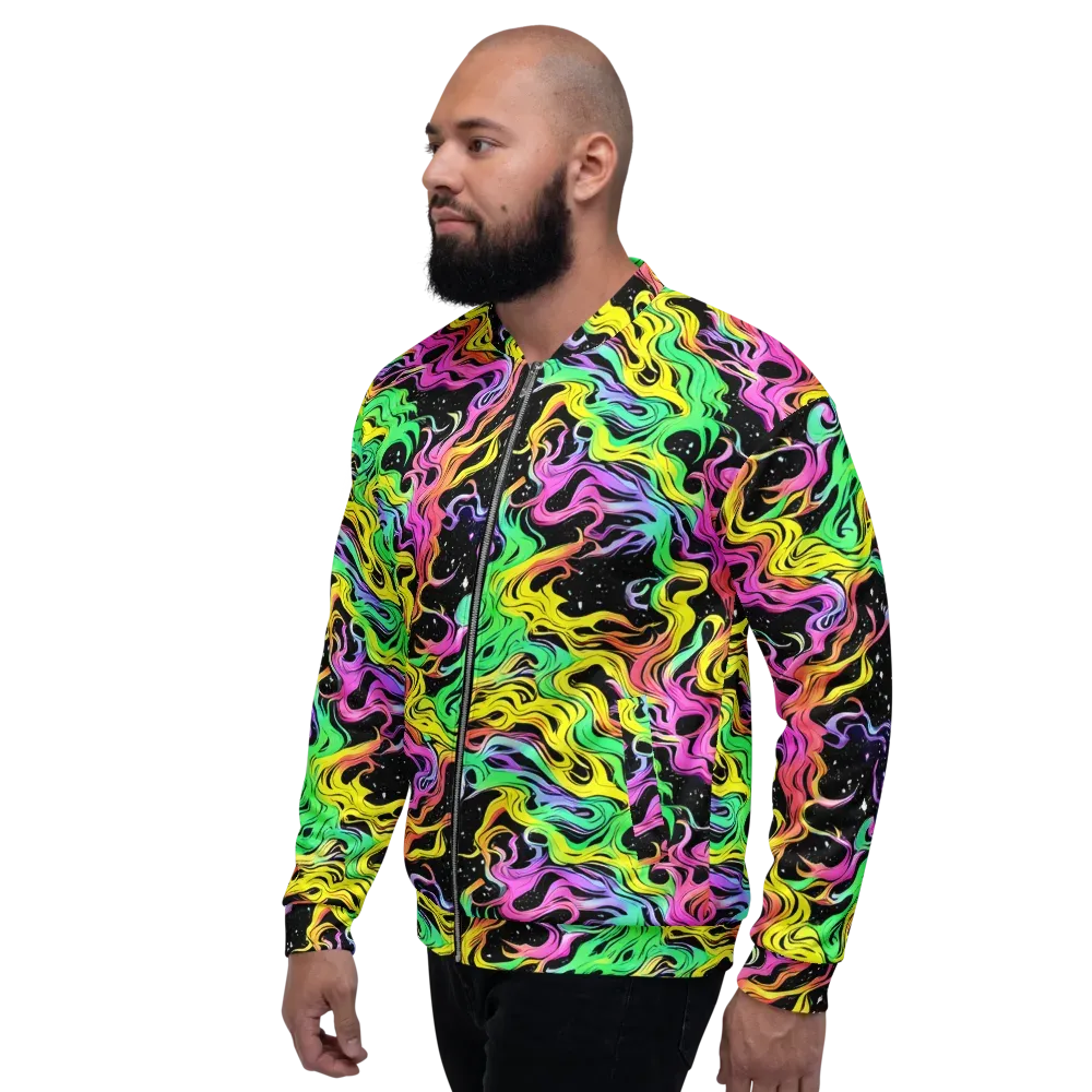 Midnight Chromatic on Bomber Jacket — Left