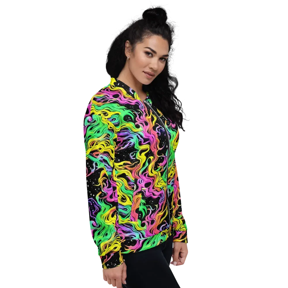 Midnight Chromatic on Bomber Jacket — Right