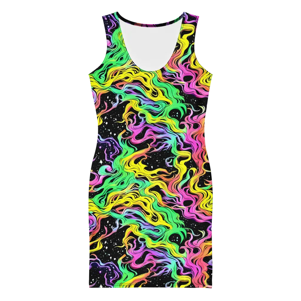 Midnight Chromatic on Bodycon Dress — Front