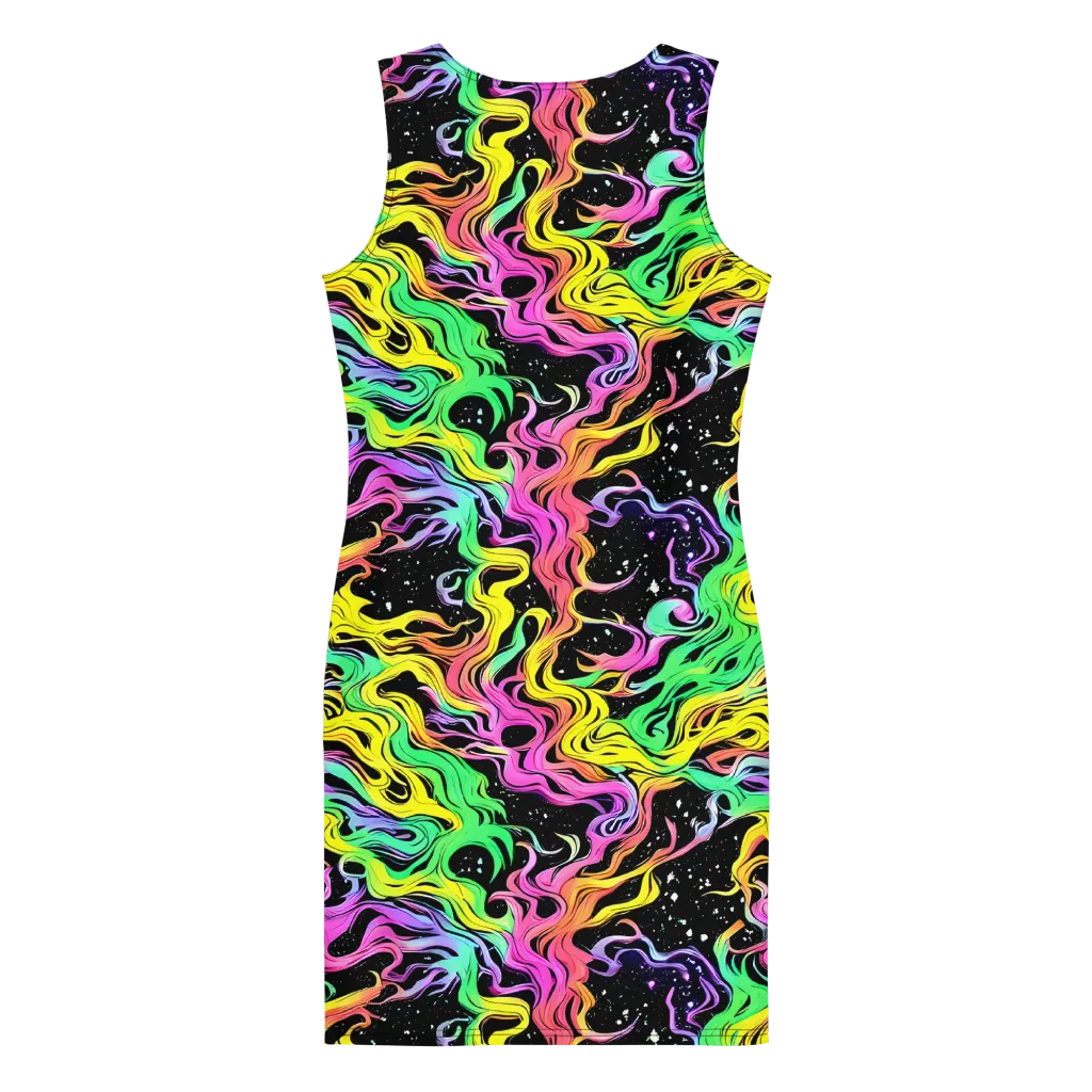 Midnight Chromatic on Bodycon Dress — Back