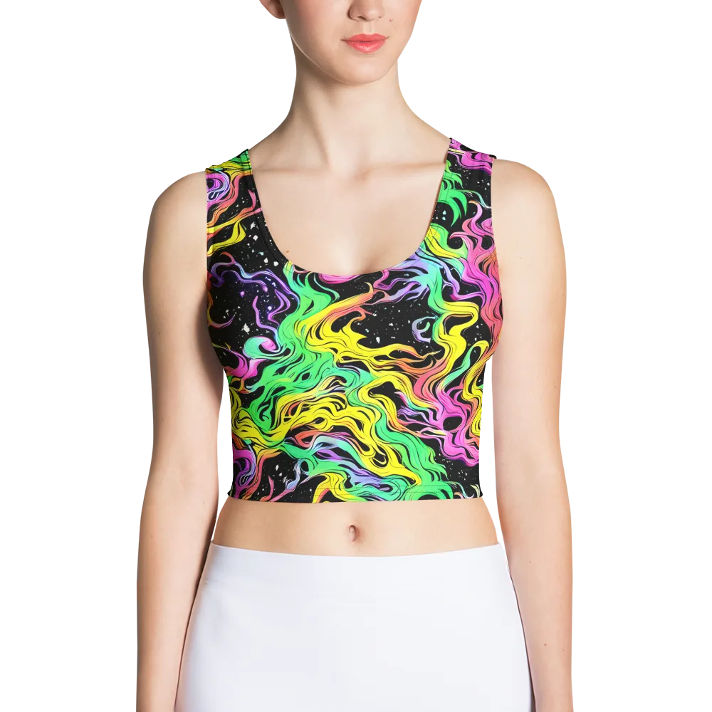 Midnight Chromatic on Crop Top — Front