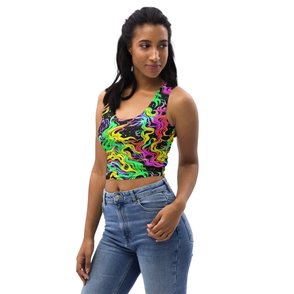 Midnight Chromatic on Crop Top — Left Front