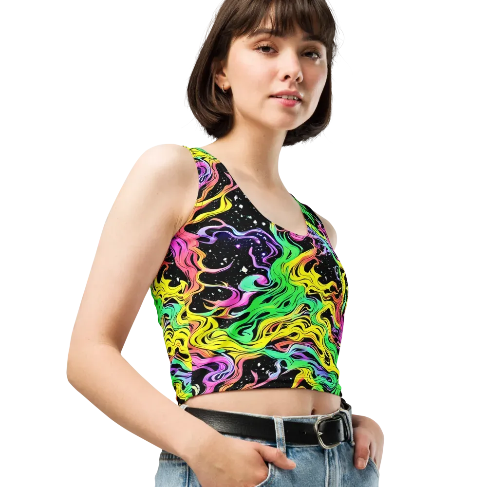 Midnight Chromatic on Crop Top — Right Front