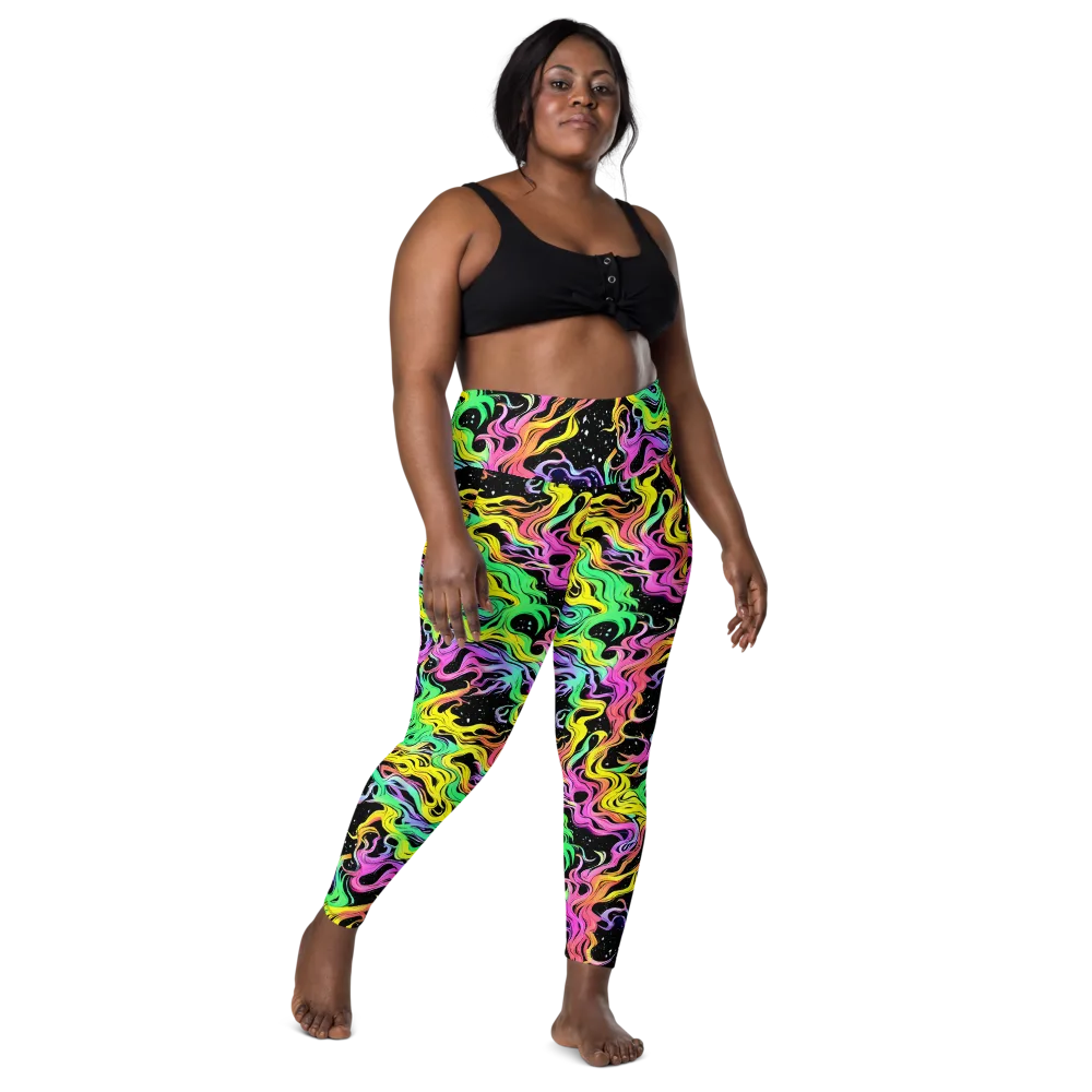 Midnight Chromatic on Leggings with Pockets — Front