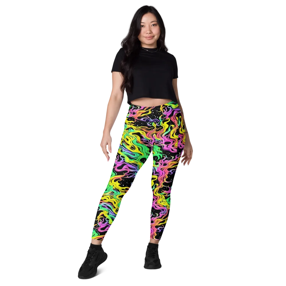 Midnight Chromatic on Leggings with Pockets — Front
