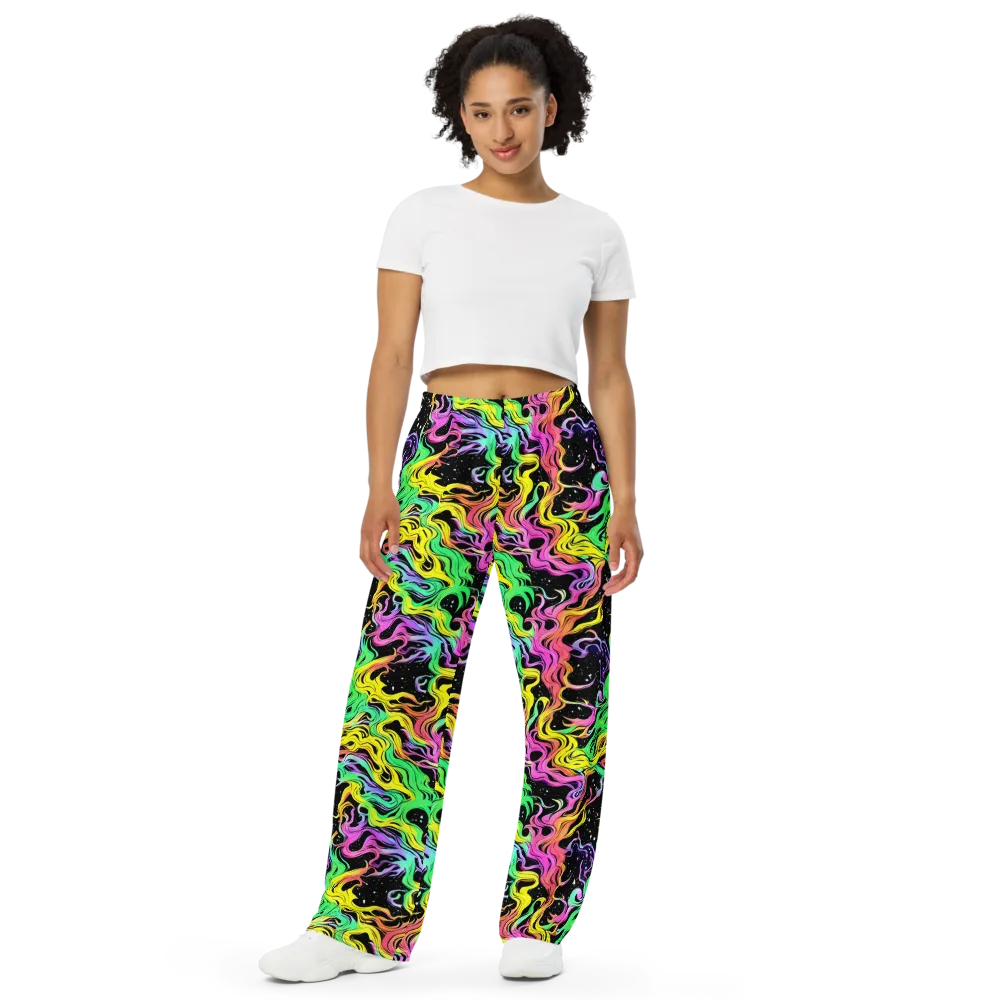 Midnight Chromatic on Wide-Leg Pants — Front