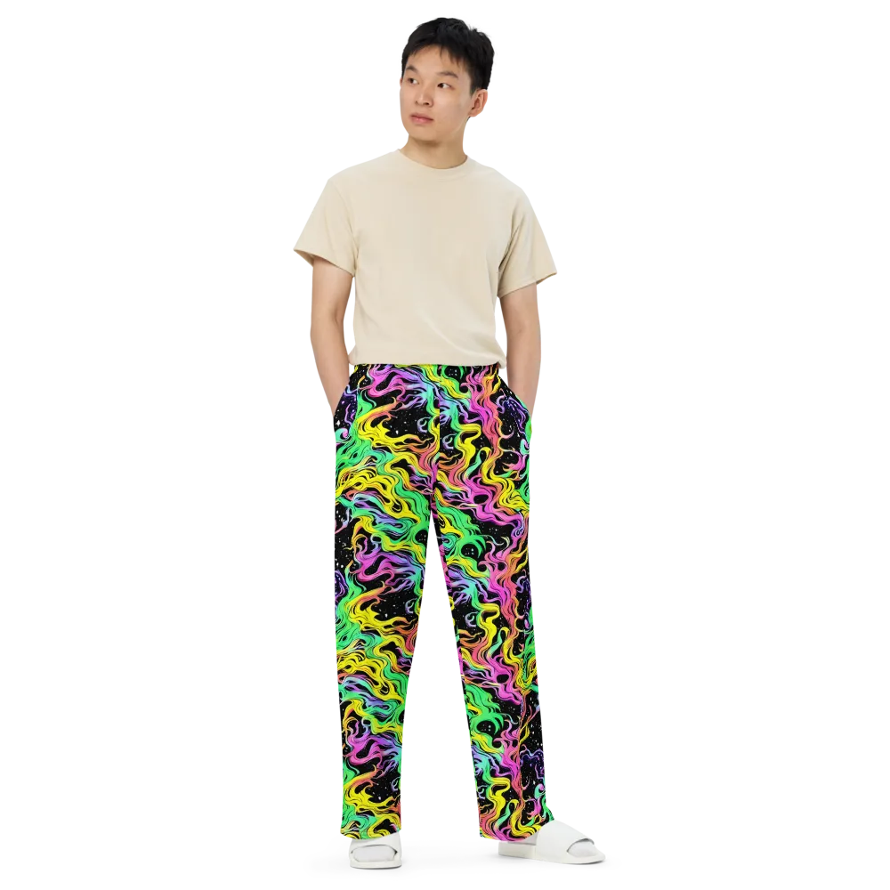 Midnight Chromatic on Wide-Leg Pants — Front