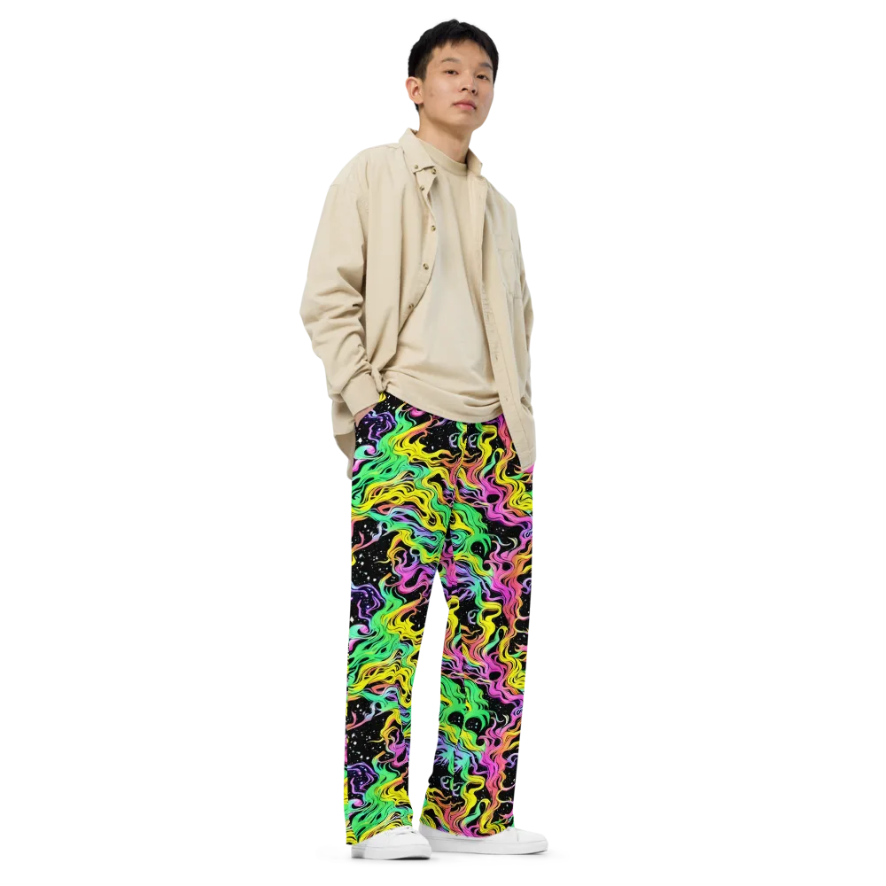 Midnight Chromatic on Wide-Leg Pants — Right Front
