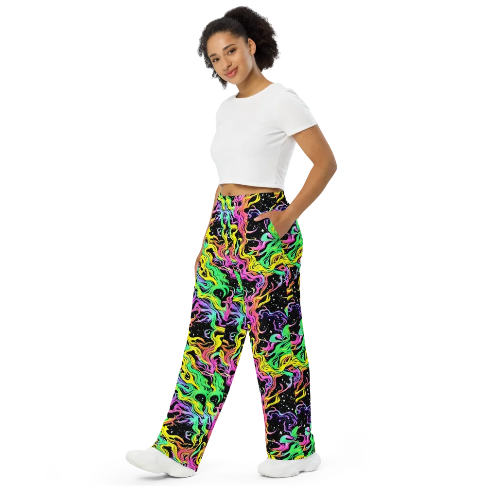Midnight Chromatic on Wide-Leg Pants — Left Front