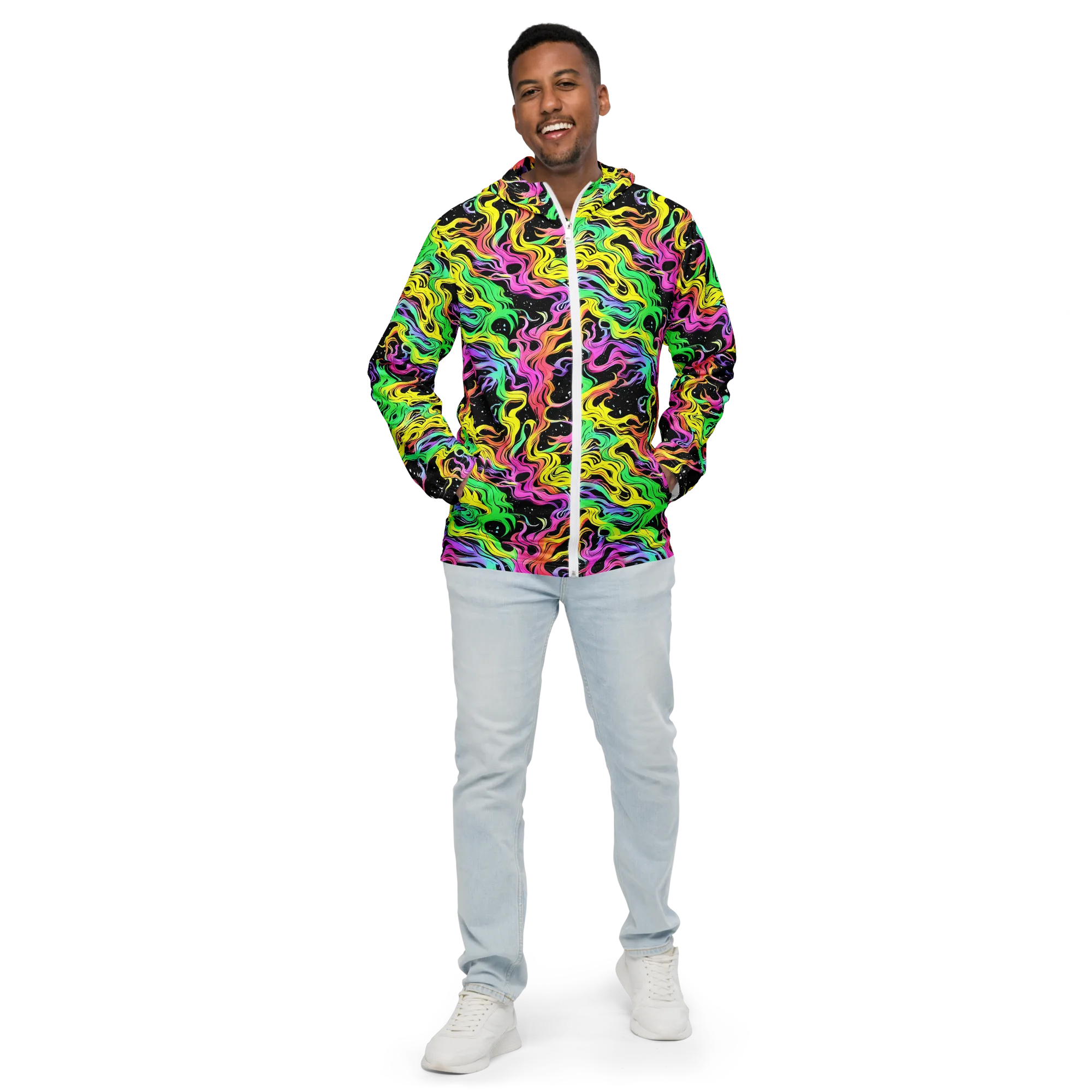 Midnight Chromatic on Men's Windbreaker — Front