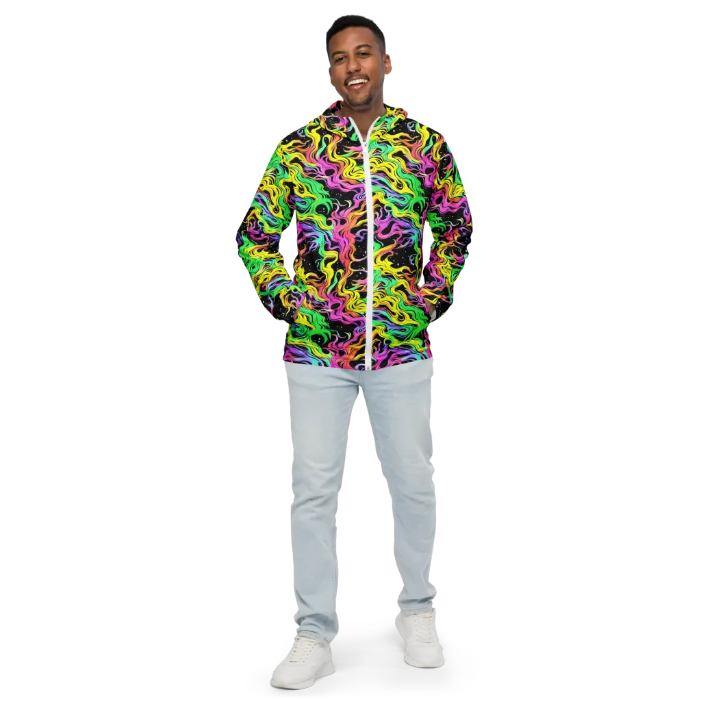 Midnight Chromatic on Men's Windbreaker — Front