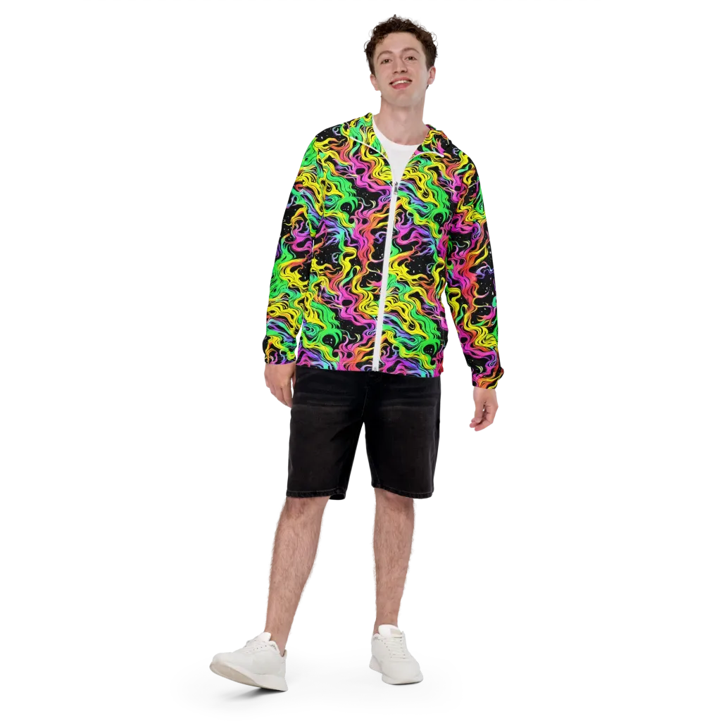 Midnight Chromatic on Men's Windbreaker — Front