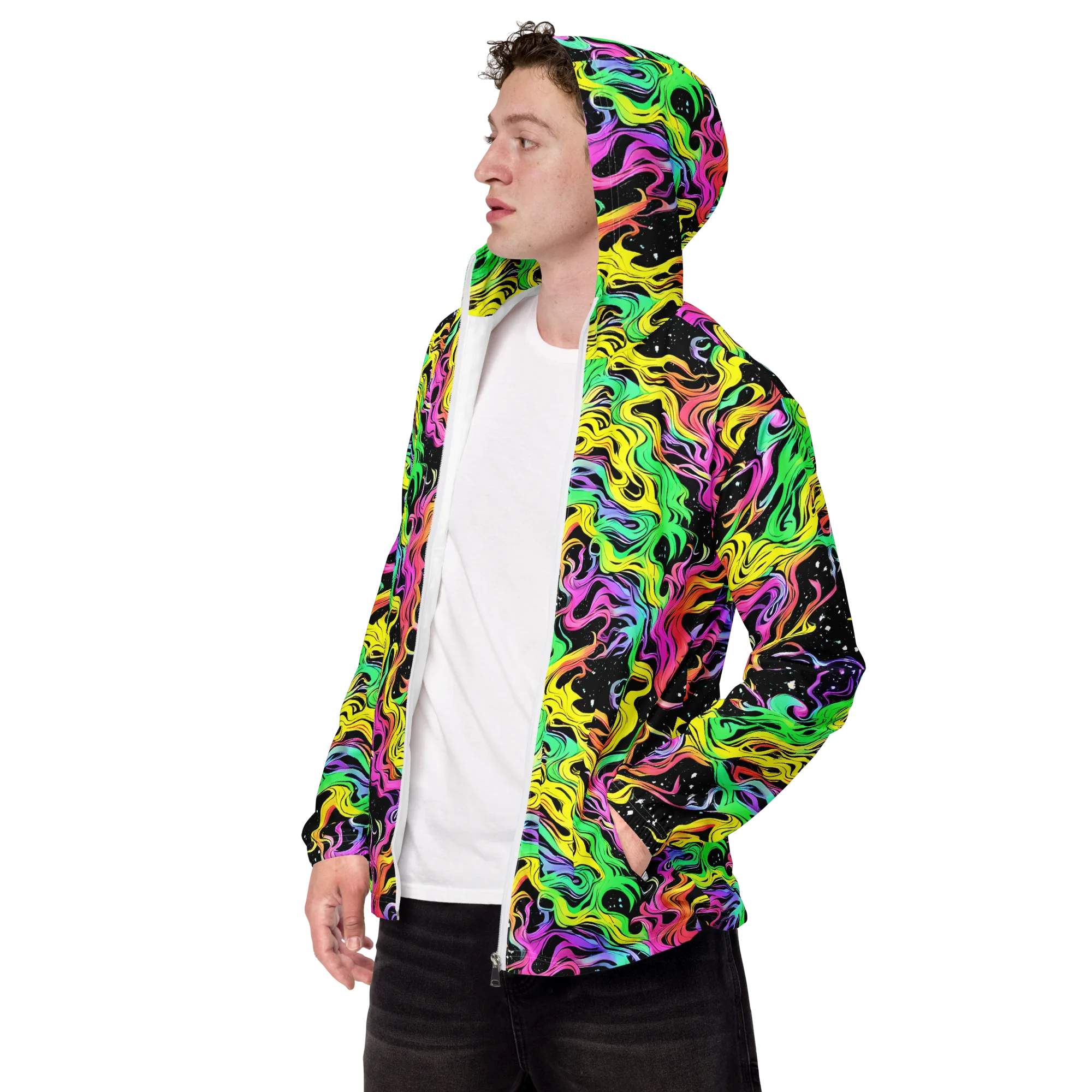 Midnight Chromatic on Men's Windbreaker — Left Front