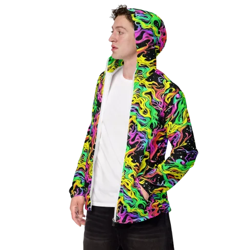 Midnight Chromatic on a Men's Windbreaker