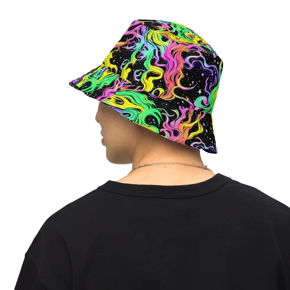 Midnight Chromatic on Reversible Bucket Hat — Back Inside